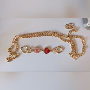 NWOT Strawberry Bag Conversion Extender and Chain